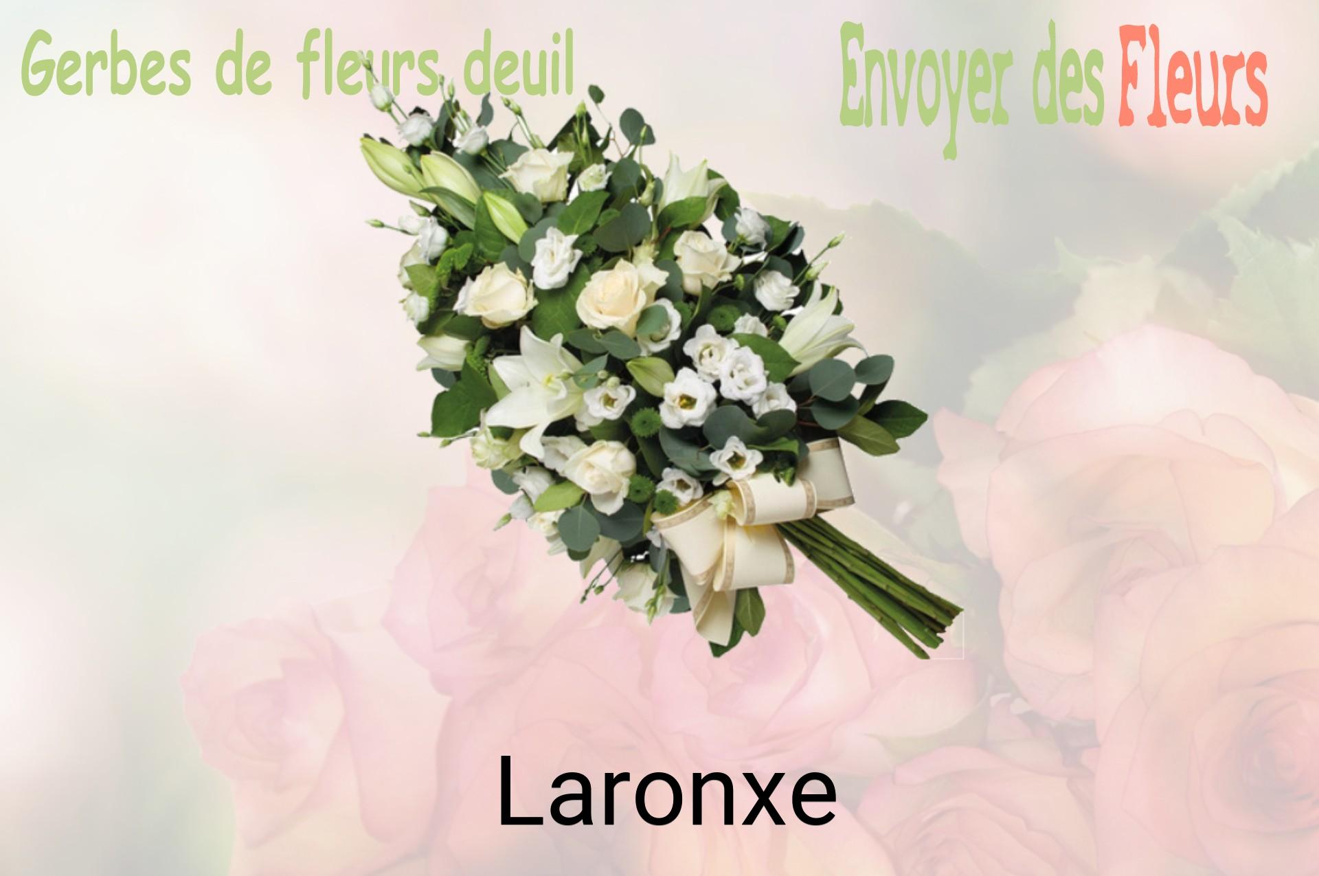 Gerbe de fleurs de deuil livrée à Laronxe